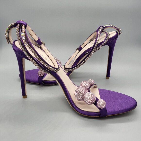 GEDEBE Crystal Embellished Jill Satin Sandals - Picture 10 of 15